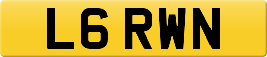 L6 RWN private number plate